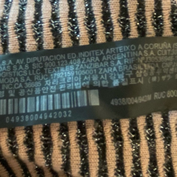 Zara Knit Women’s Tunic Shirt Dress Black Pink Sparkles Size M - Picture 10 of 13